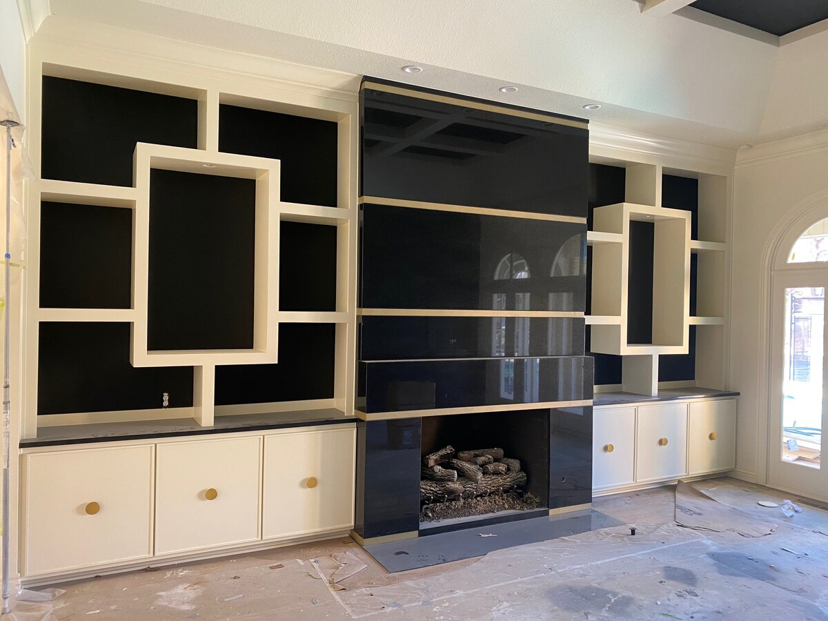 Black and White Built Ins